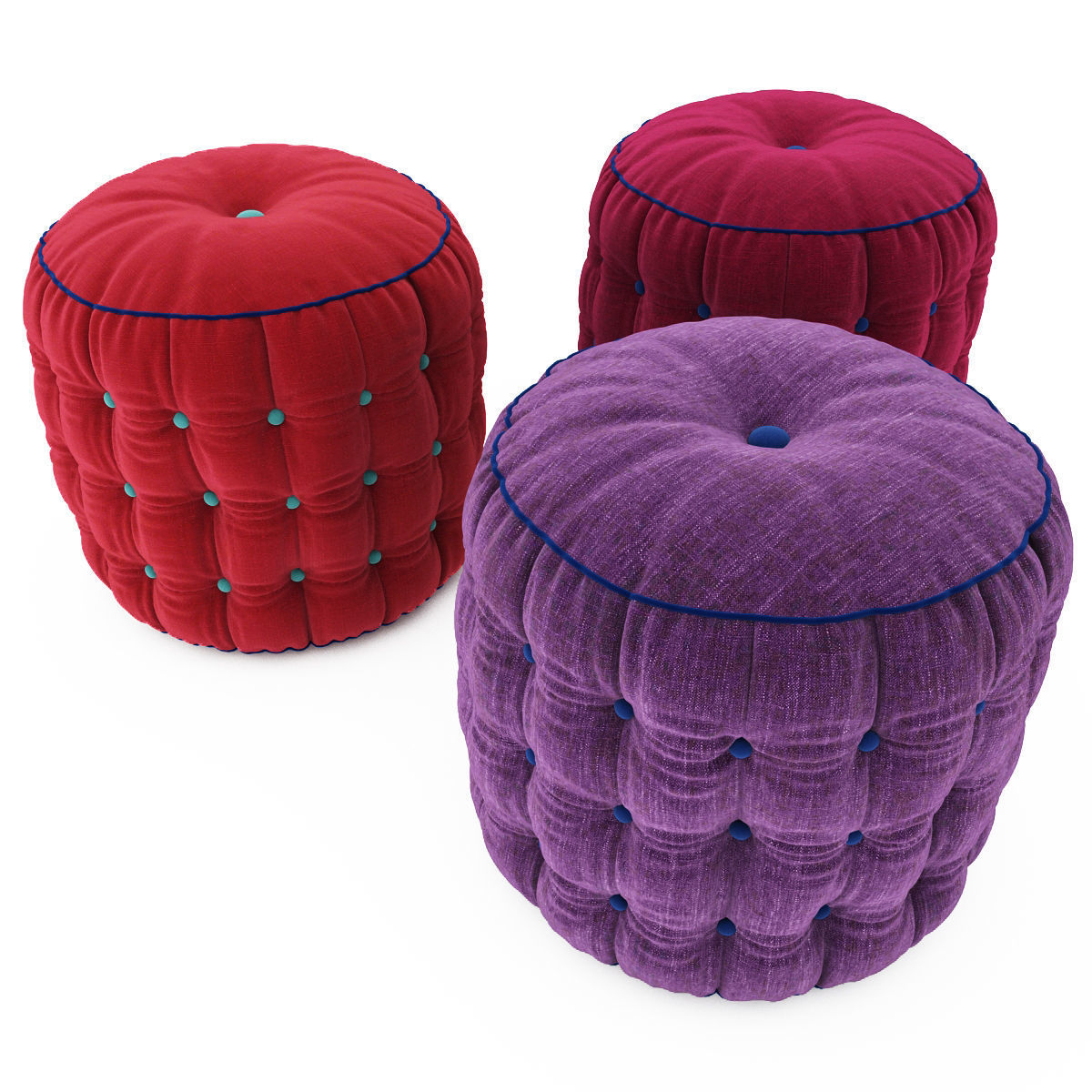 Pouf collection 17 3D model_2