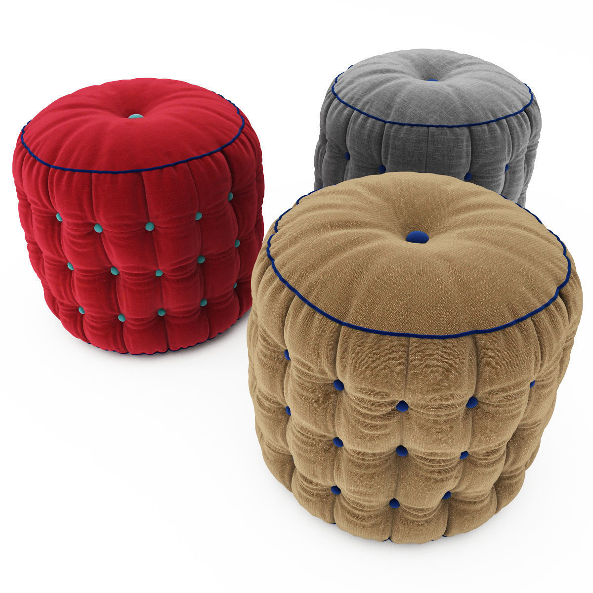 Pouf collection 17 3D model_3