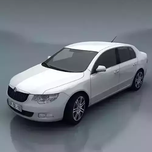 Skoda Superb Low-poly 3D model