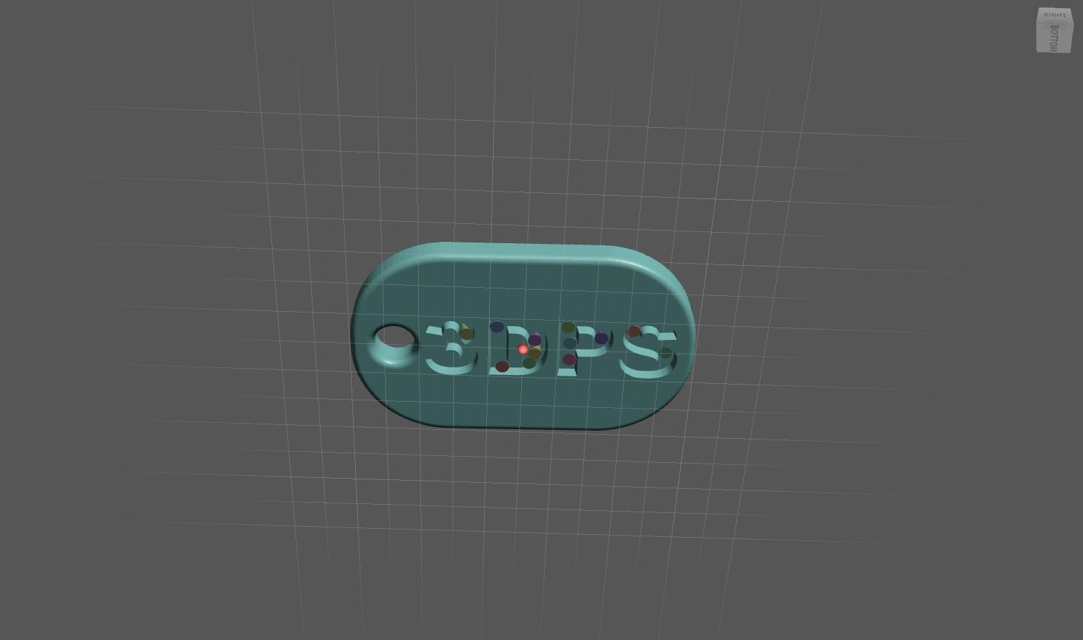 Multi-Color Logotip Keychain 3D print model_15