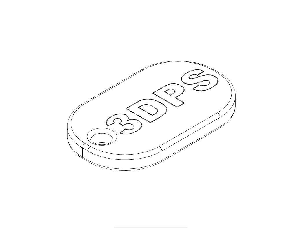 Multi-Color Logotip Keychain 3D print model_10