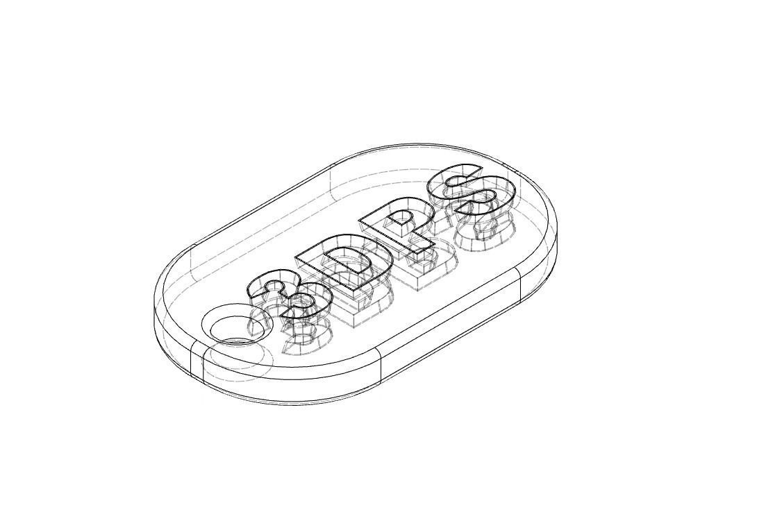 Multi-Color Logotip Keychain 3D print model_9