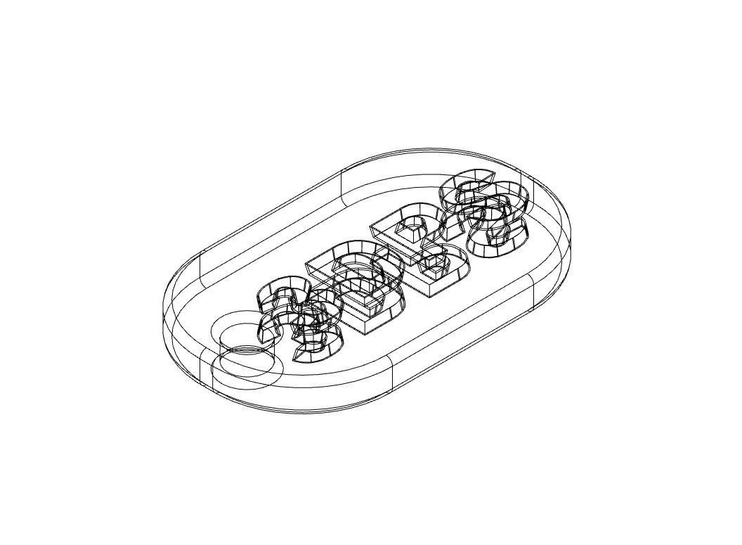 Multi-Color Logotip Keychain 3D print model_8