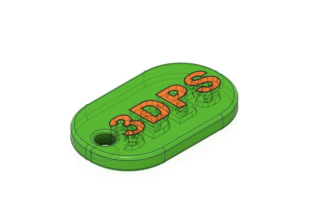 Multi-Color Logotip Keychain 3D print model_4