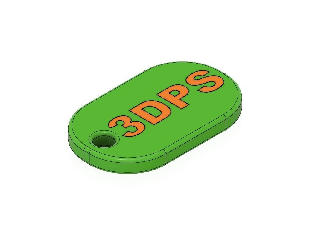 Multi-Color Logotip Keychain 3D print model_5