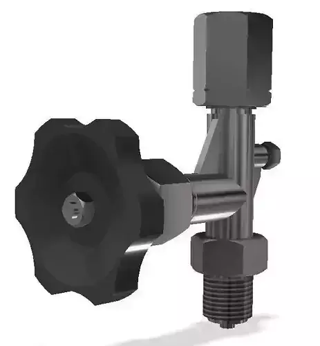 Manometer Alapszelep Low-poly 3D model
