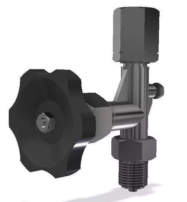 Manometer Alapszelep Low-poly 3D model
