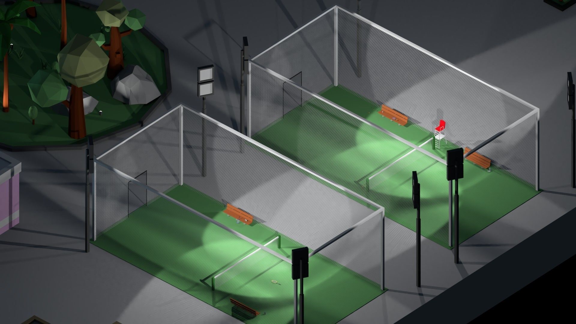 Low Poly Holiday Resort Low-poly 3D model_13