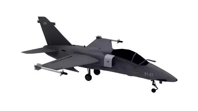 Lowpoly AMX International AMX Aircraft Model