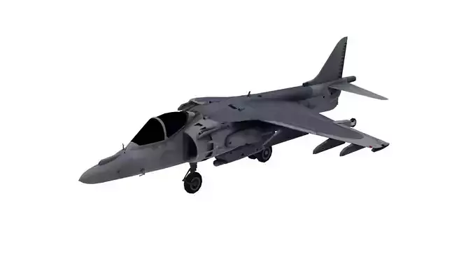 Lowpoly McDonnell Douglas AV-8B Aircraft Model
