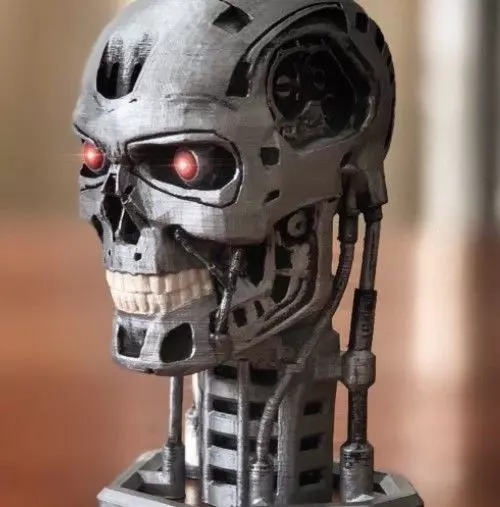 Terminator-t800-bust terminator head on table 3D model_0