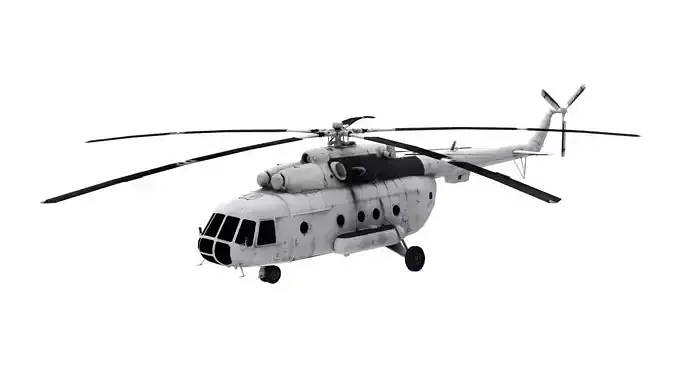 Lowpoly Mil Mi-8 Aircraft Model