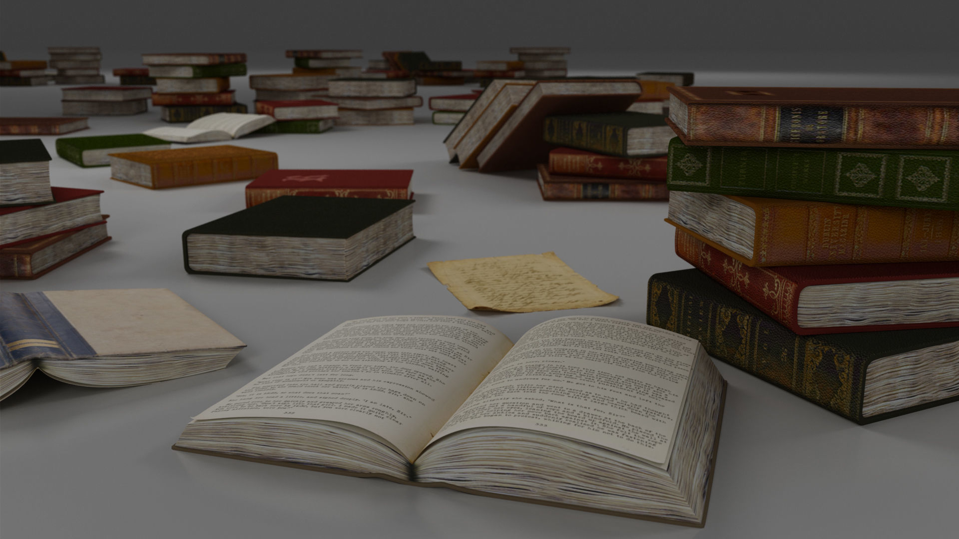 Books old 3D model_8