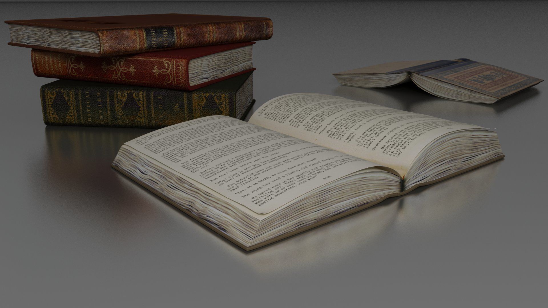 Books old 3D model_22