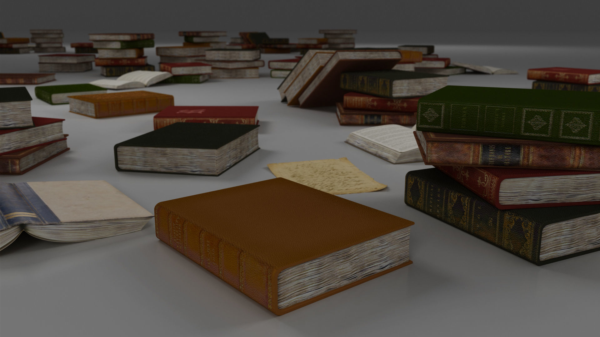 Books old 3D model_14