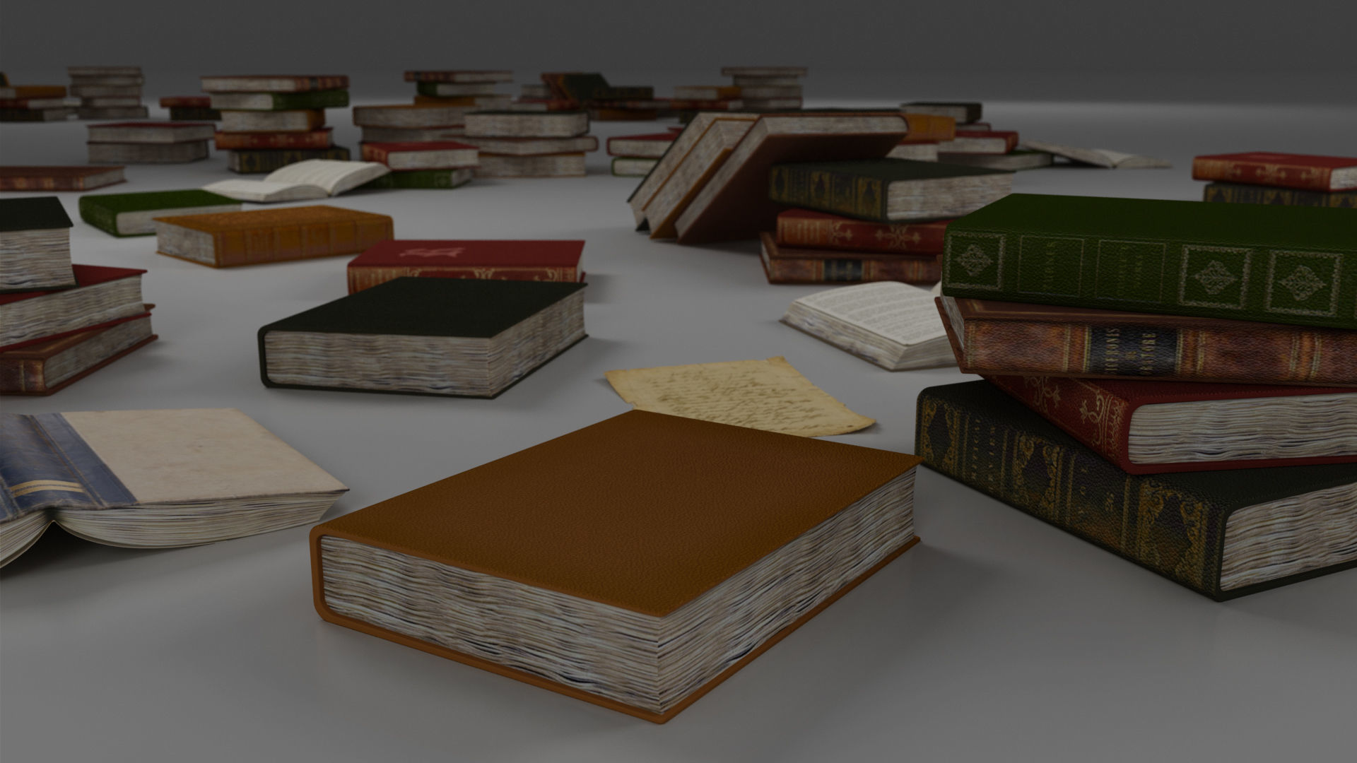 Books old 3D model_15