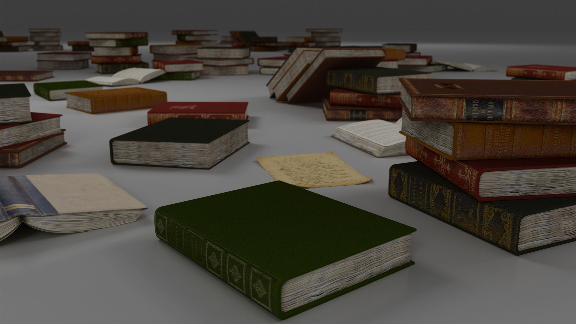 Books old 3D model_12