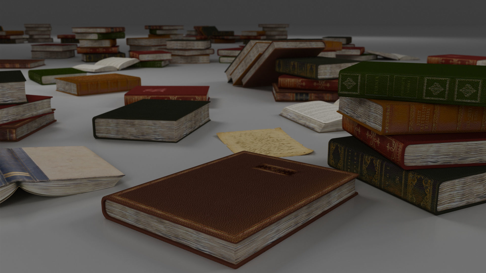 Books old 3D model_11
