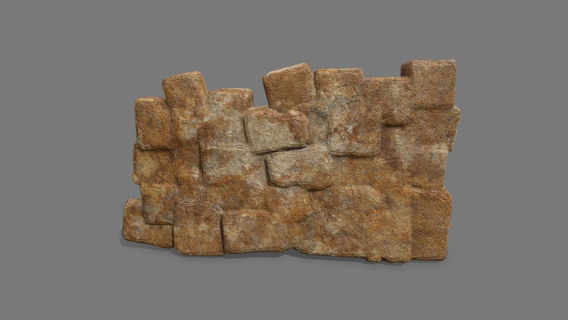 Stone Set piece of rock Low-poly 3D model_4