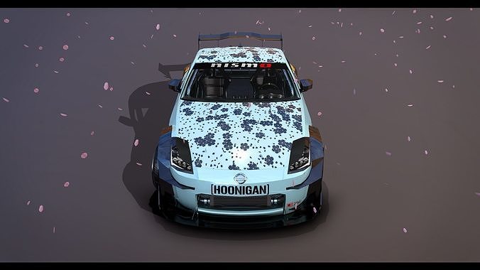 Nissan 350Z Game Ready Low-poly 3D model