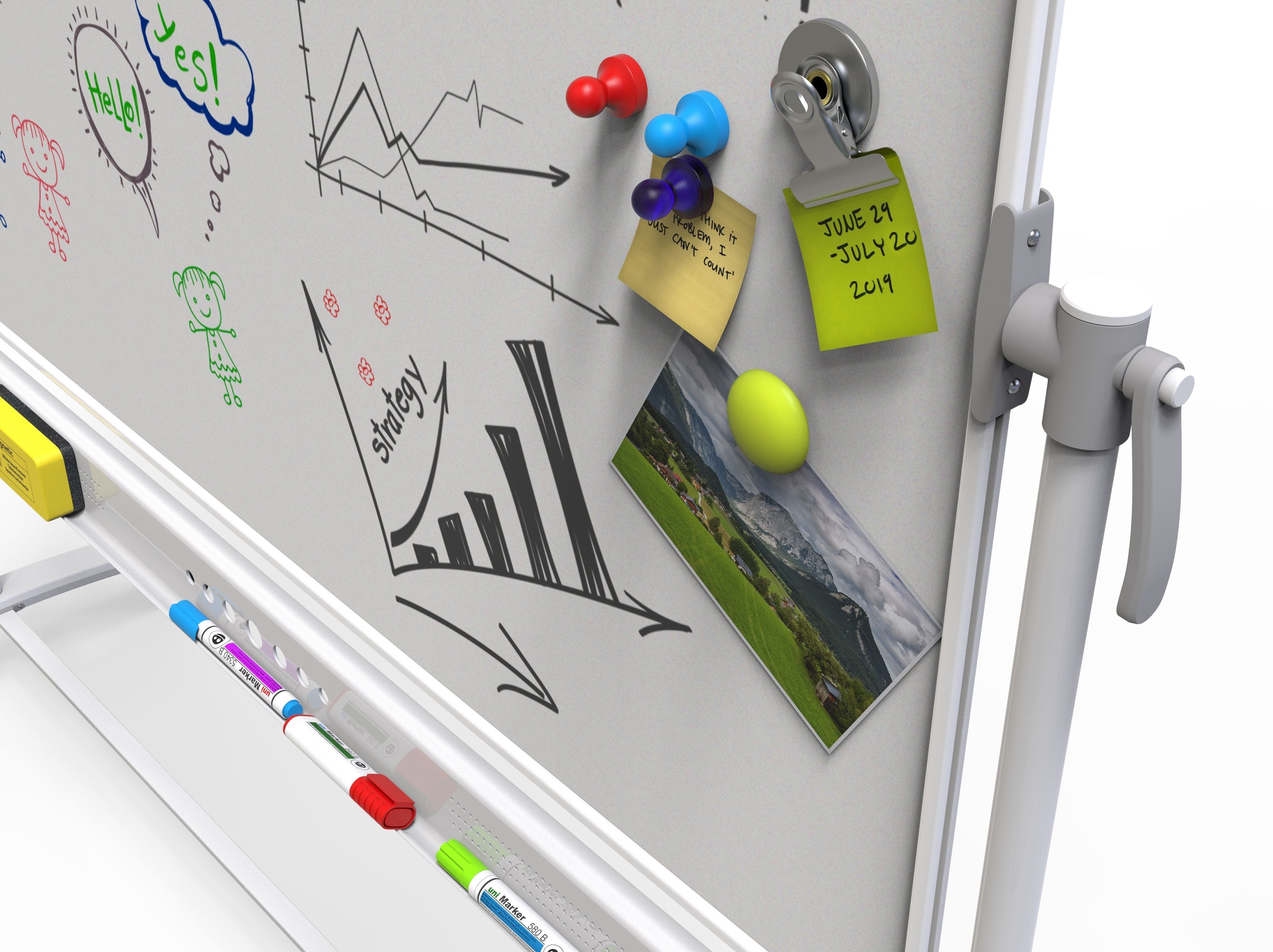 White Board  vs  English Letters  in 4 different  shape 3D Model Collection_12