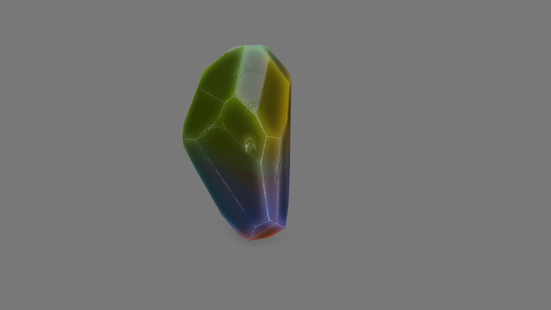 One Crystal Low-poly 3D model_8
