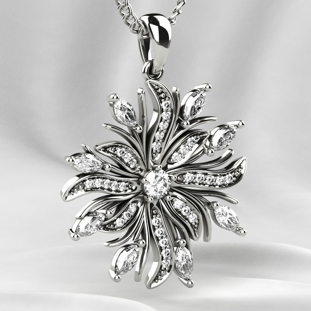 Beautiful Gold Pendant 3D print model_12