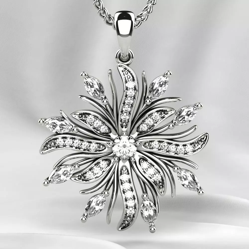 Beautiful Gold Pendant 3D print model_0