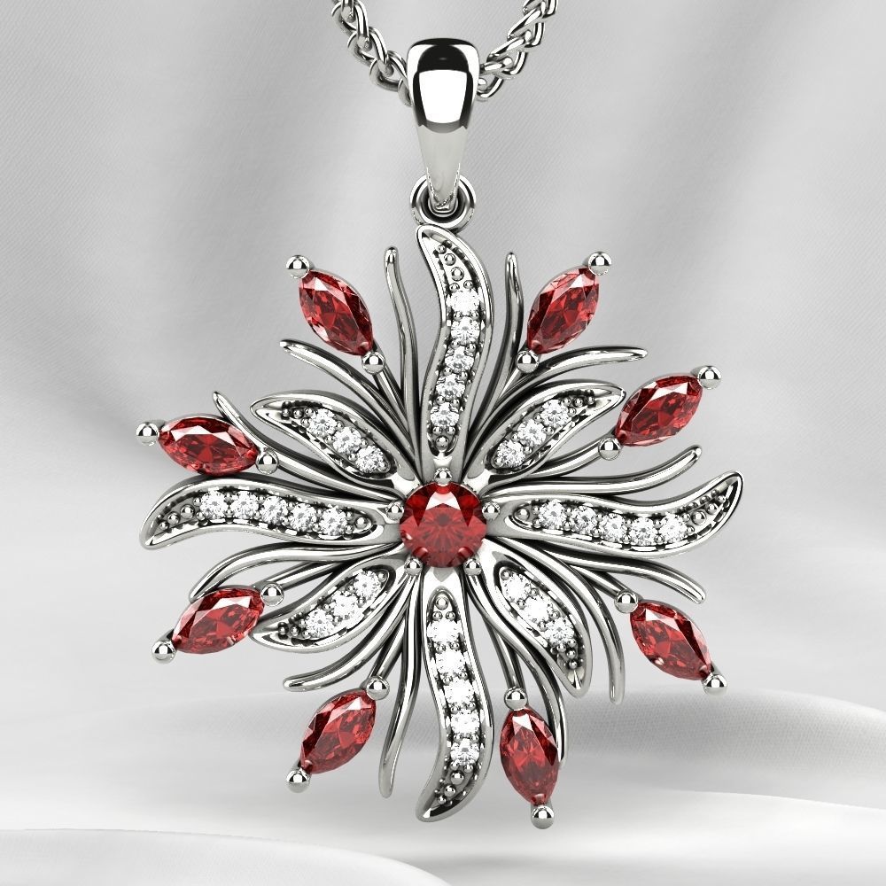 Beautiful Gold Pendant 3D print model_2