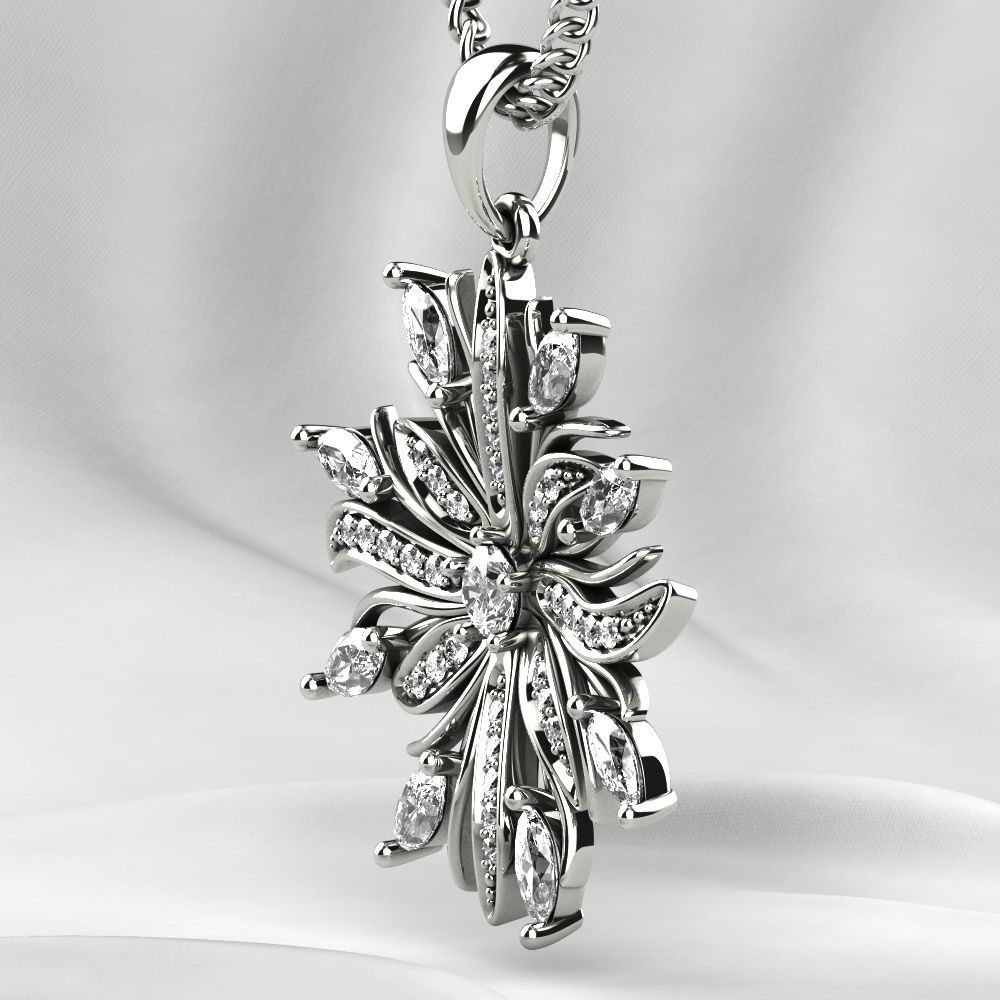 Beautiful Gold Pendant 3D print model_15