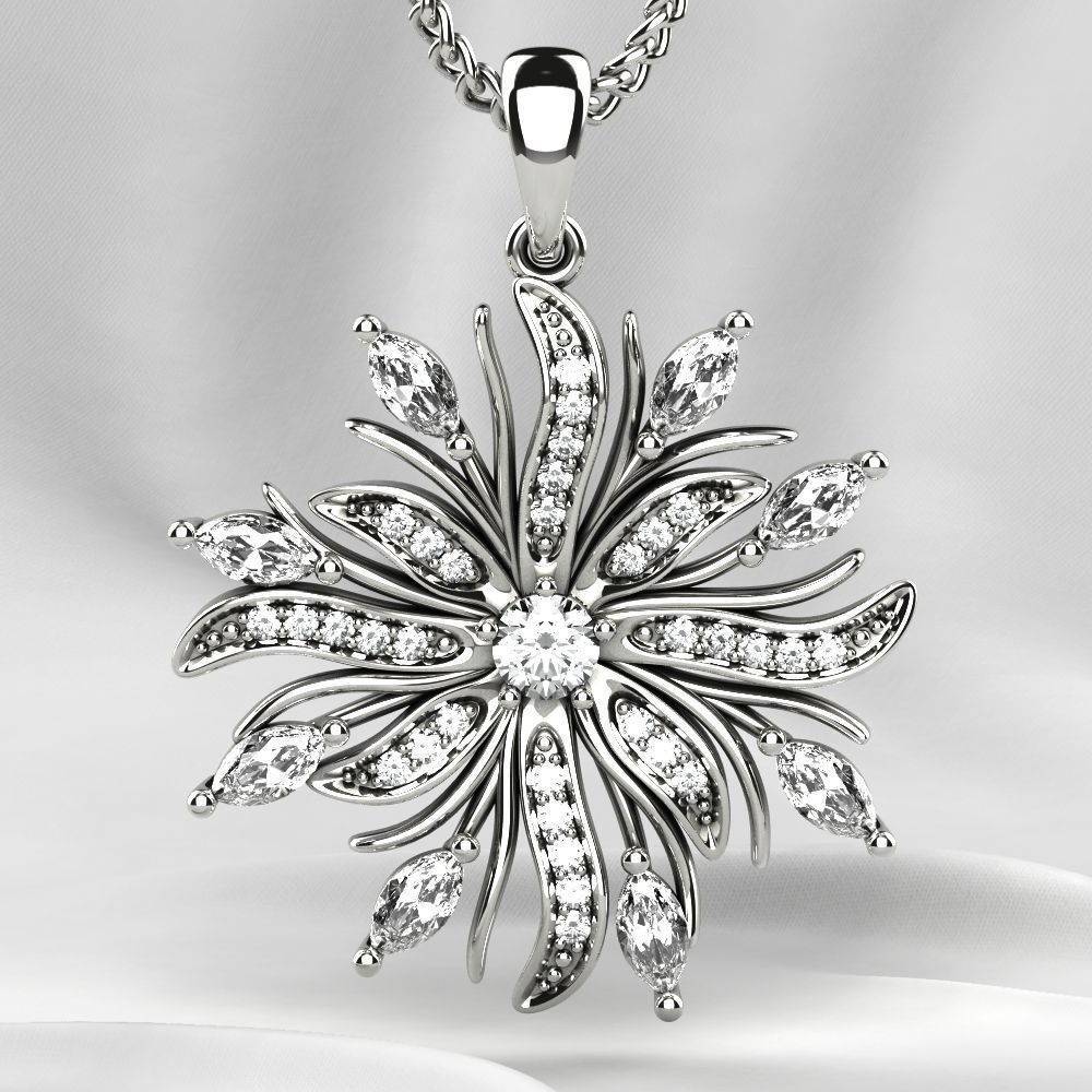 Beautiful Gold Pendant 3D print model_1