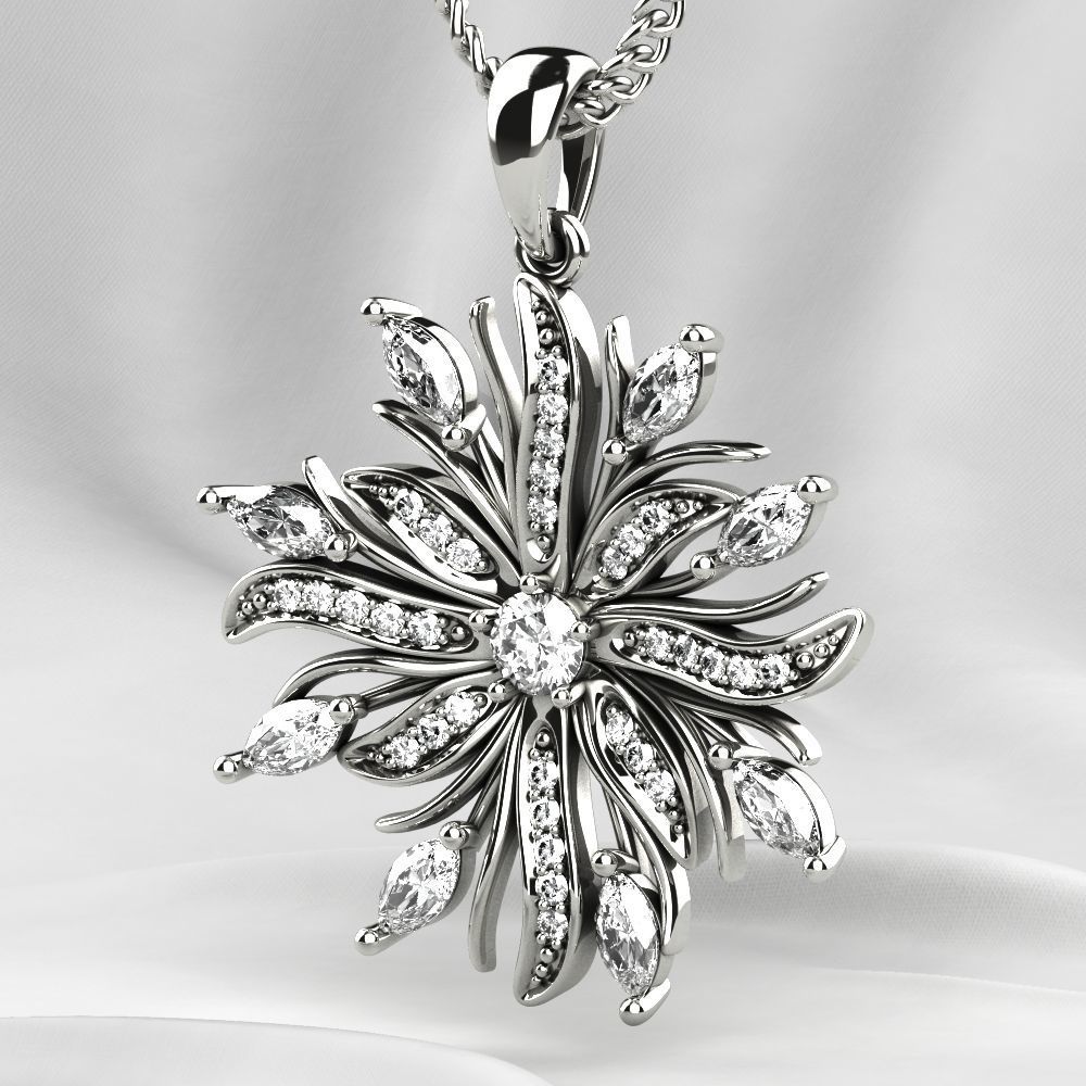 Beautiful Gold Pendant 3D print model_14