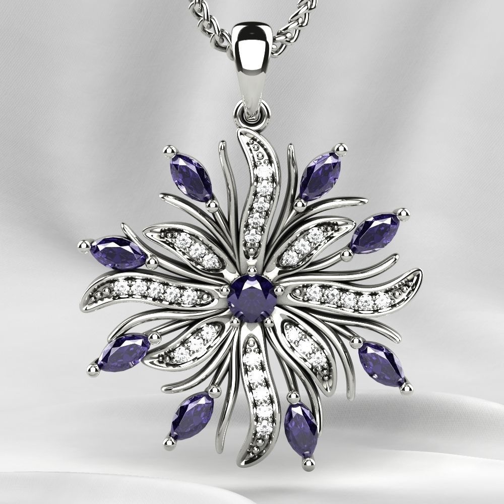 Beautiful Gold Pendant 3D print model_3