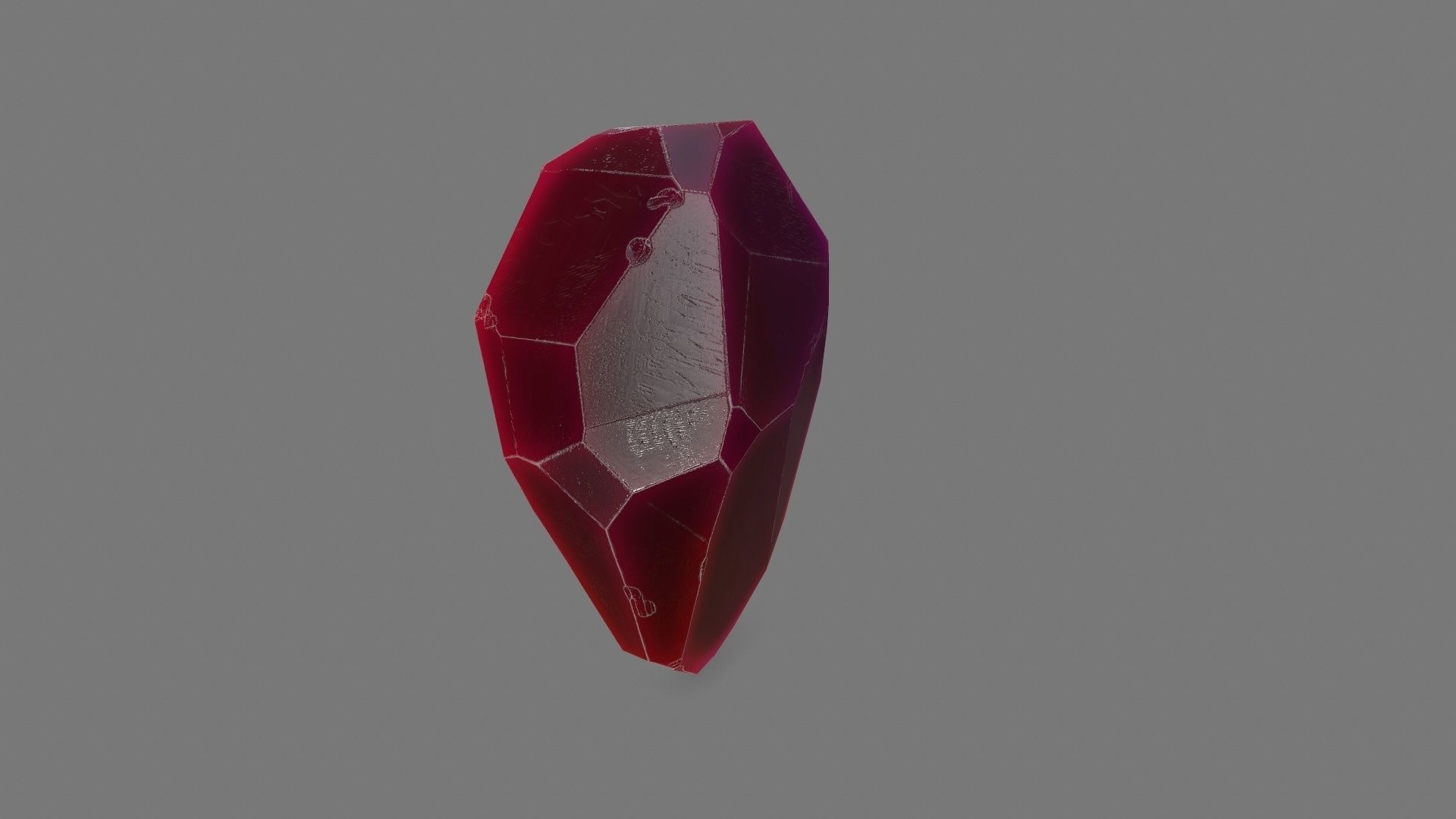 One Crystal Low-poly 3D model_3