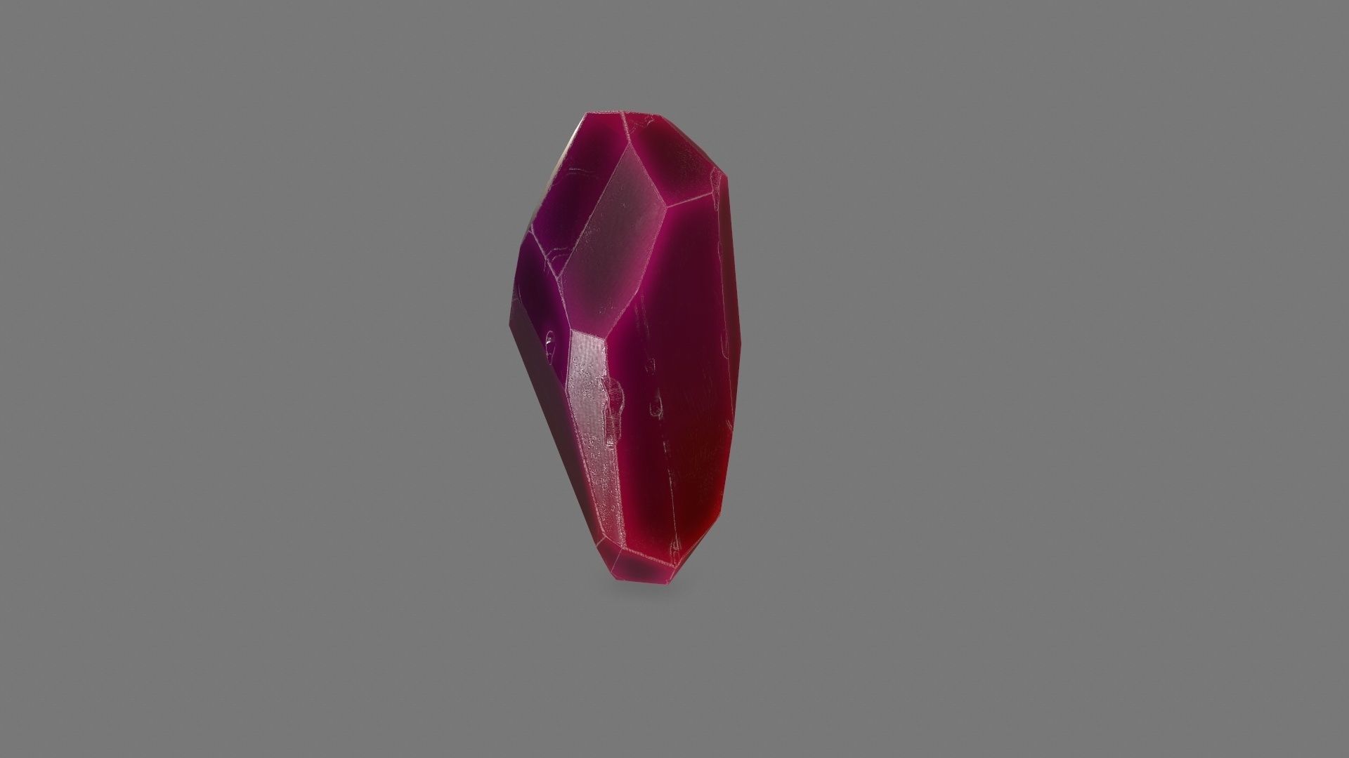 One Crystal Low-poly 3D model_8