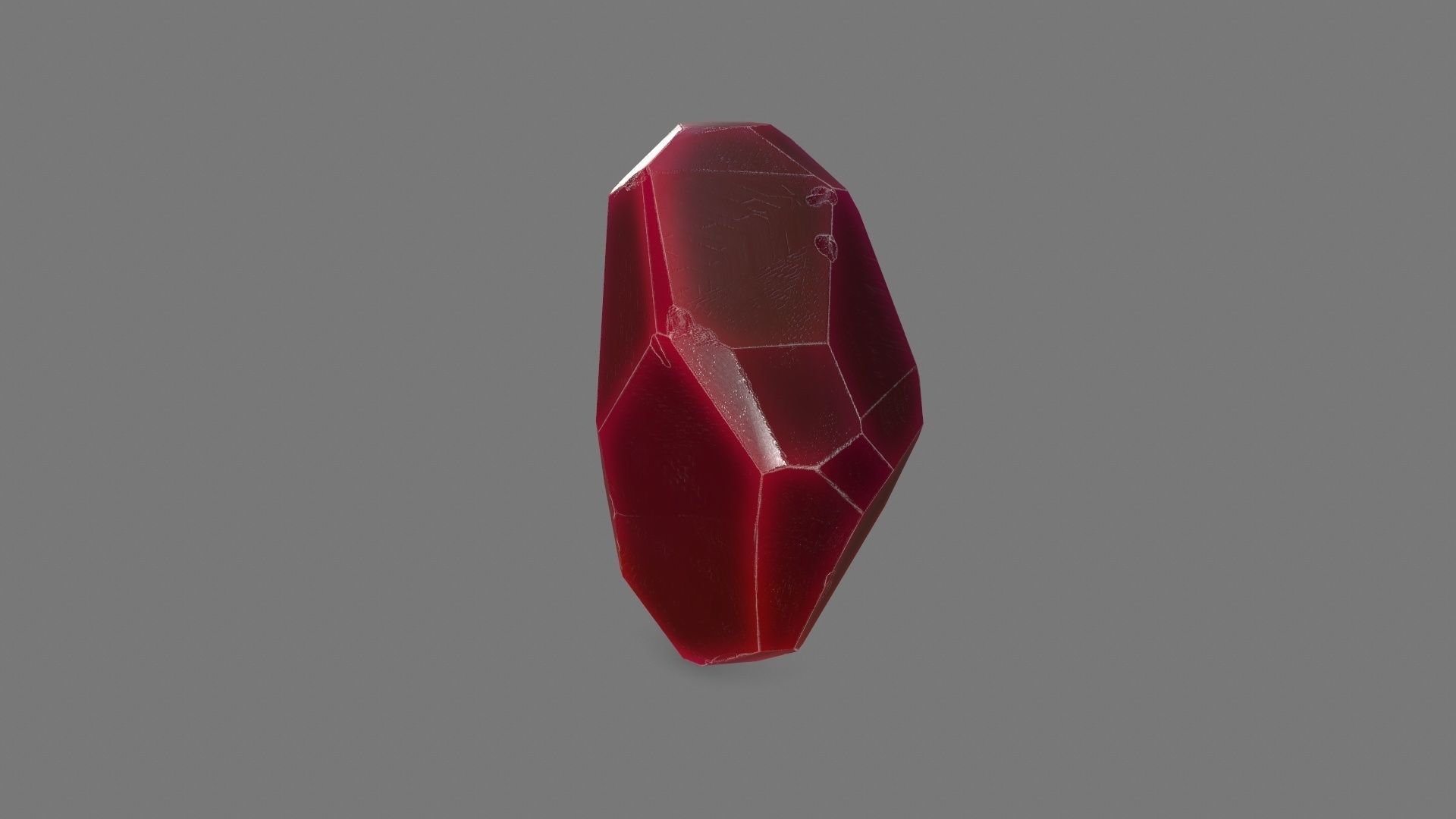 One Crystal Low-poly 3D model_5