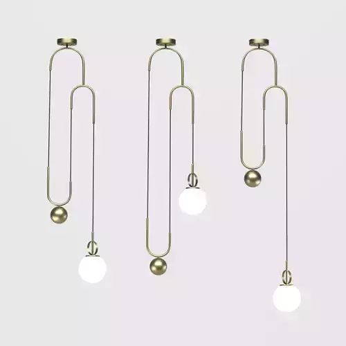 Lamp 1 modern brass pendant light