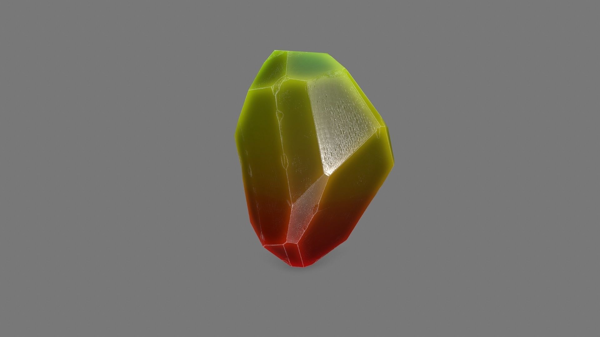 One Crystal Low-poly 3D model_3