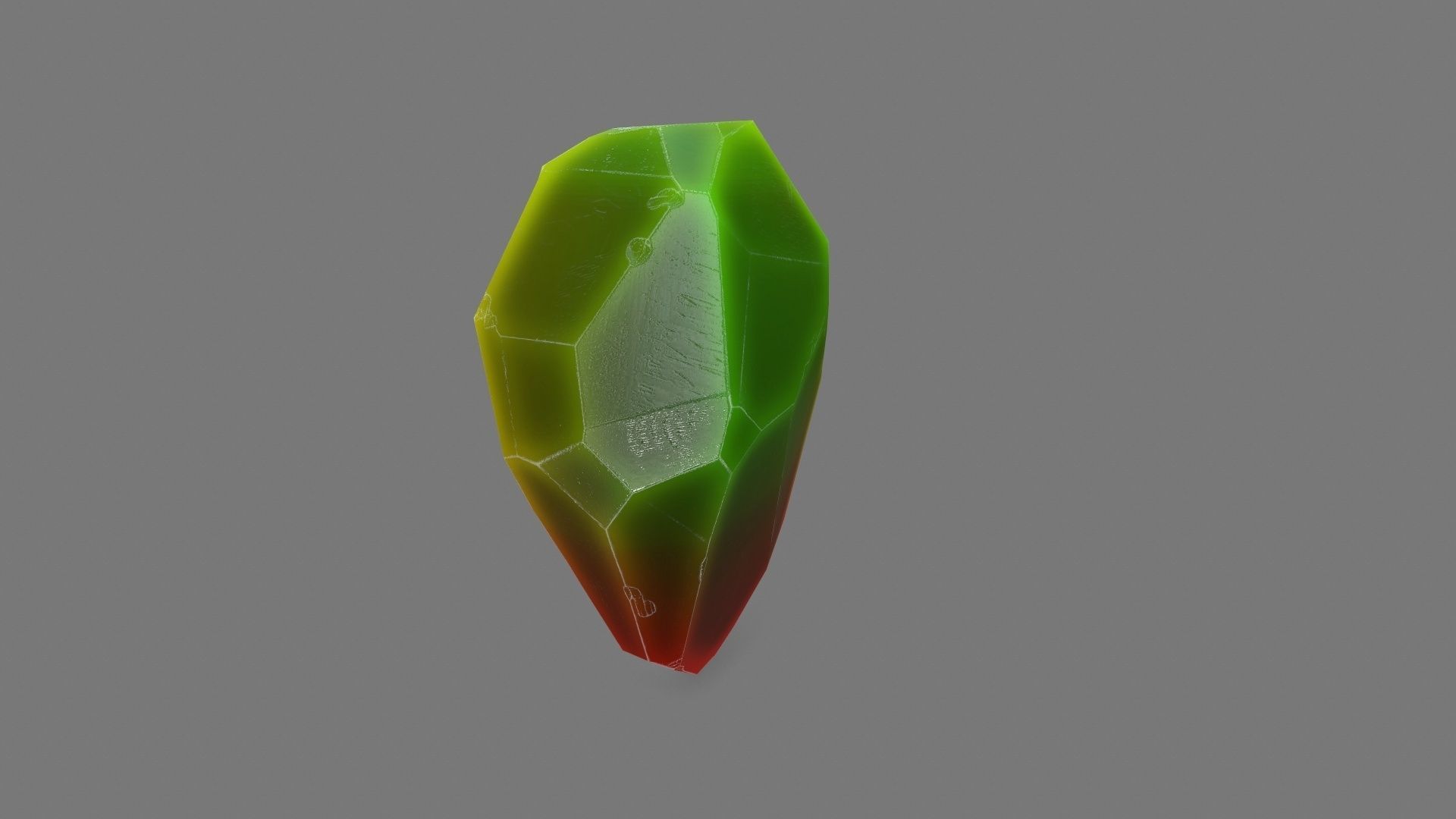 One Crystal Low-poly 3D model_1