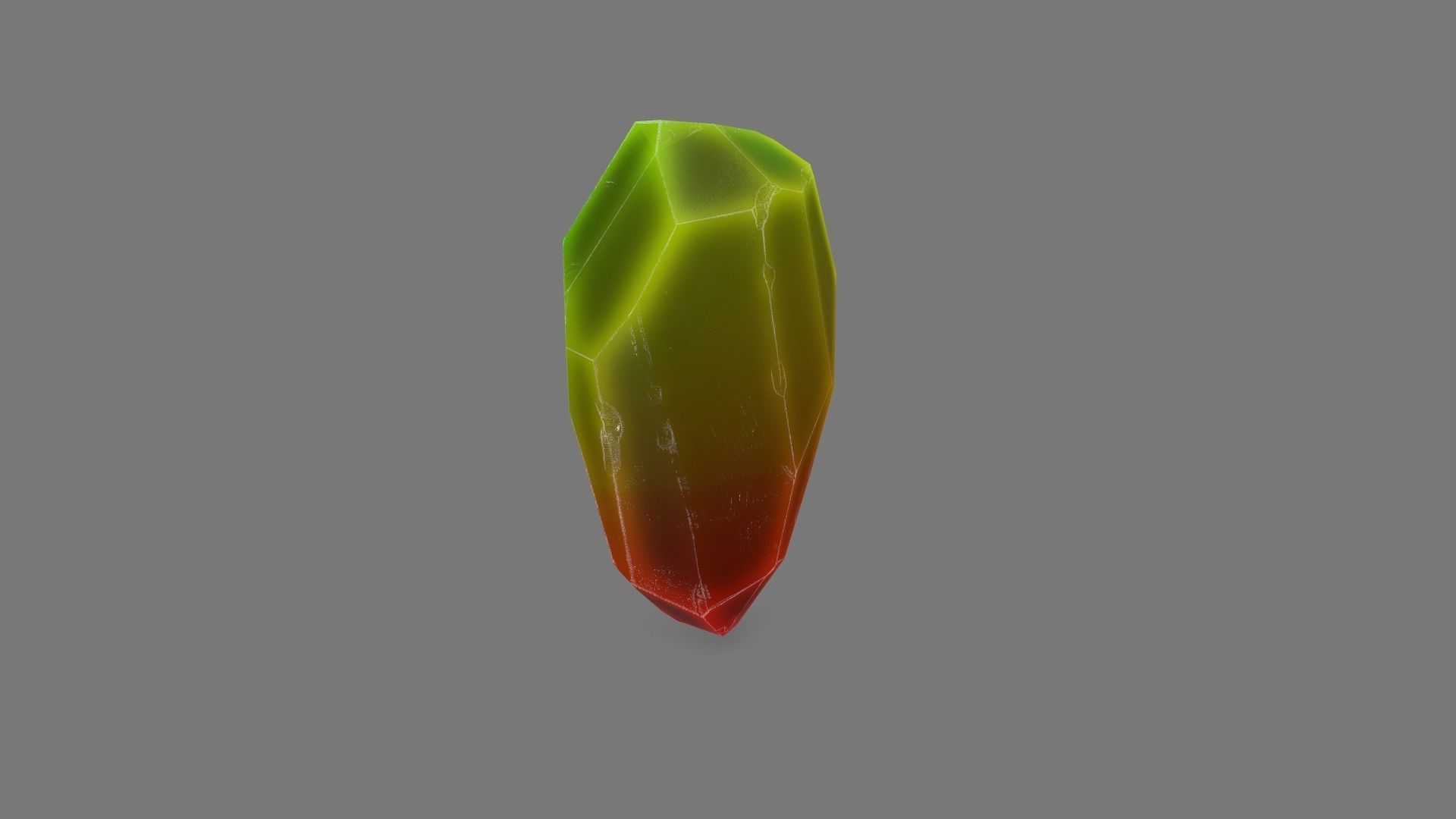 One Crystal Low-poly 3D model_4