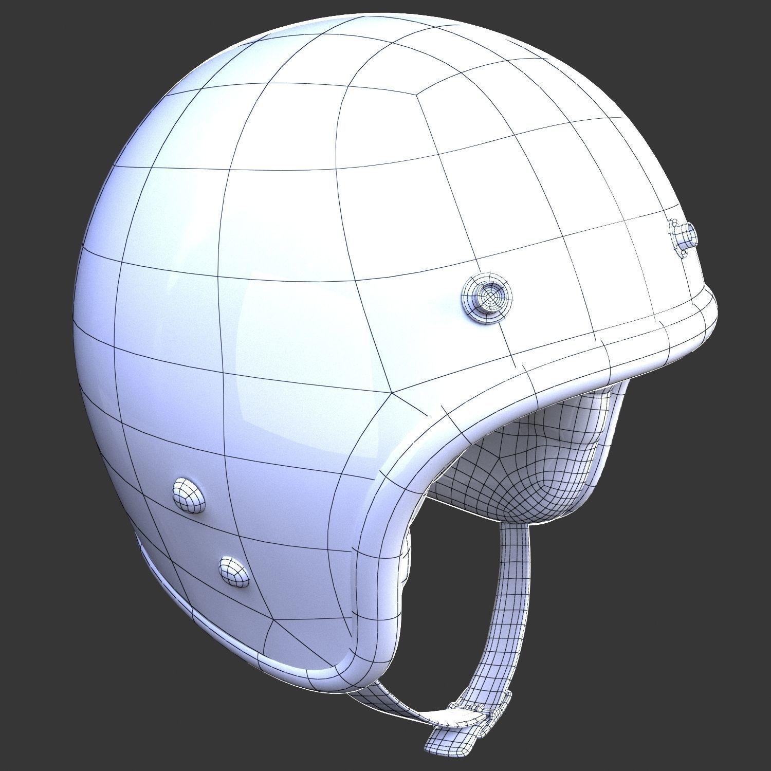 Biker helmet 3D model_5