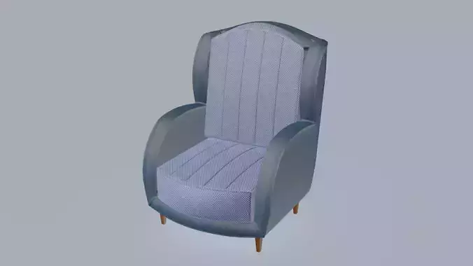 Bow-arms smooth armchair