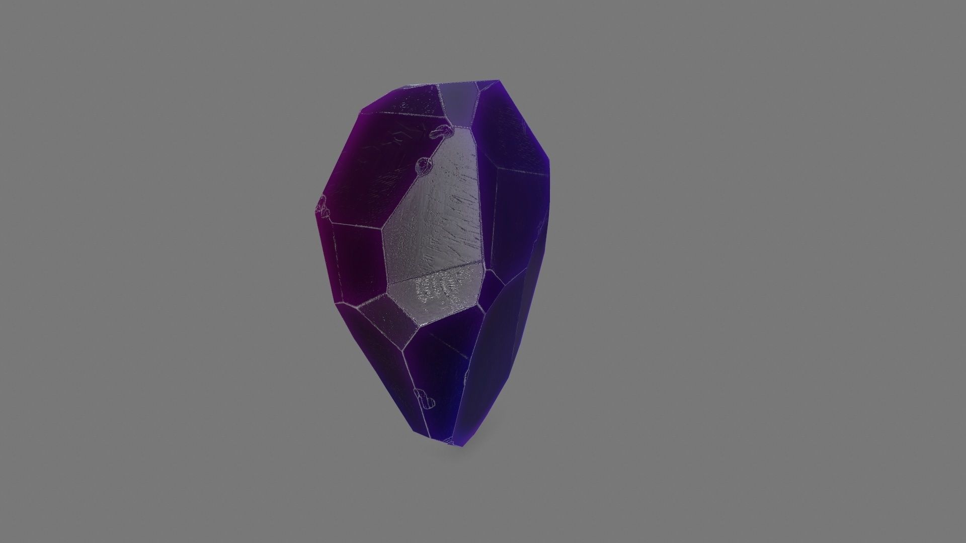 One Crystal Low-poly 3D model_1