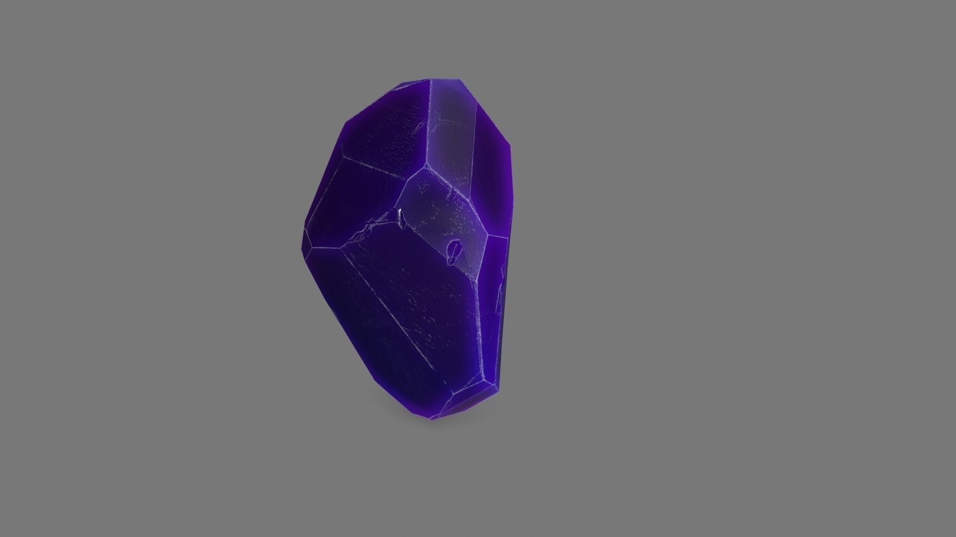 One Crystal Low-poly 3D model_6