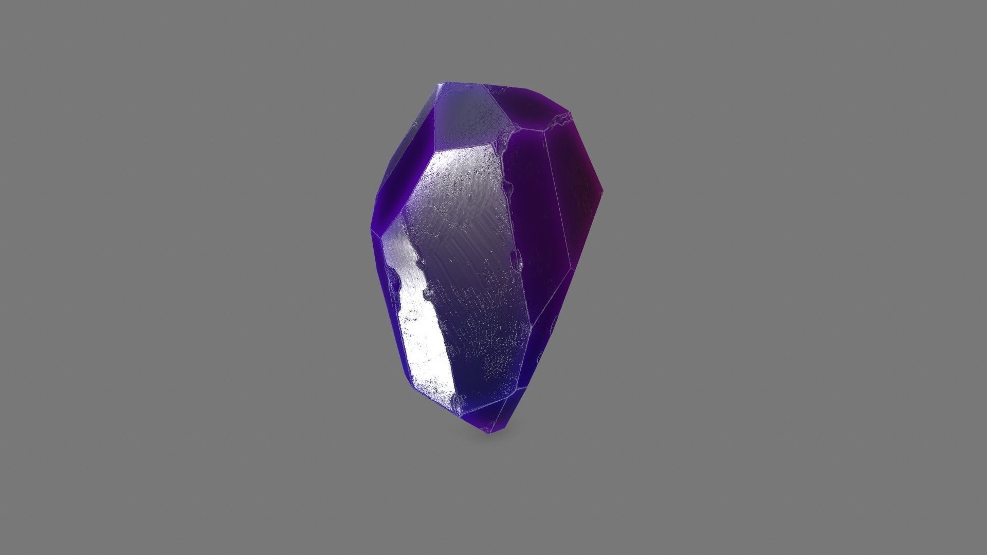 One Crystal Low-poly 3D model_4