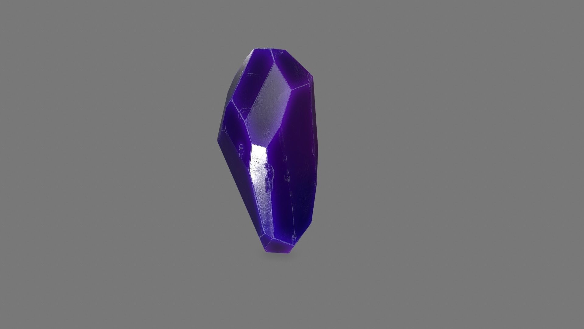 One Crystal Low-poly 3D model_5