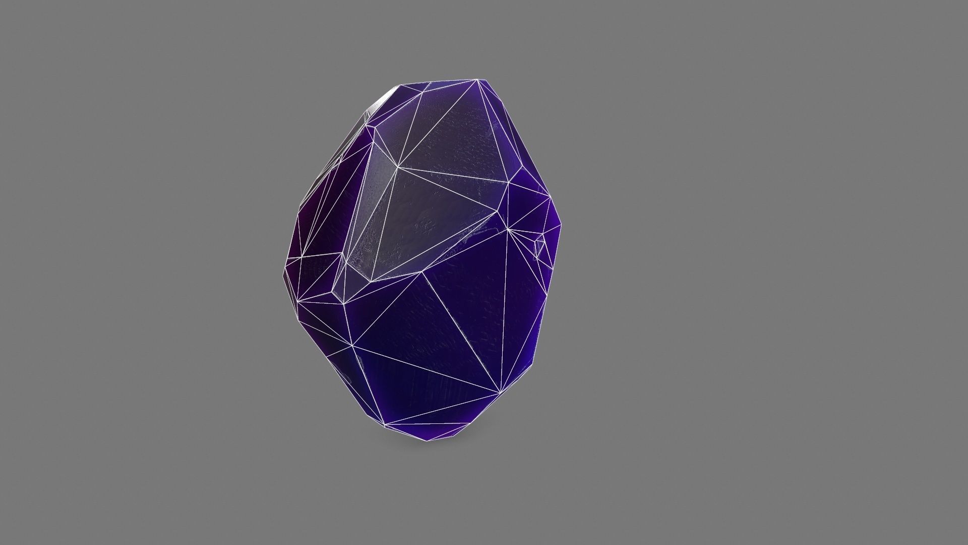 One Crystal Low-poly 3D model_8