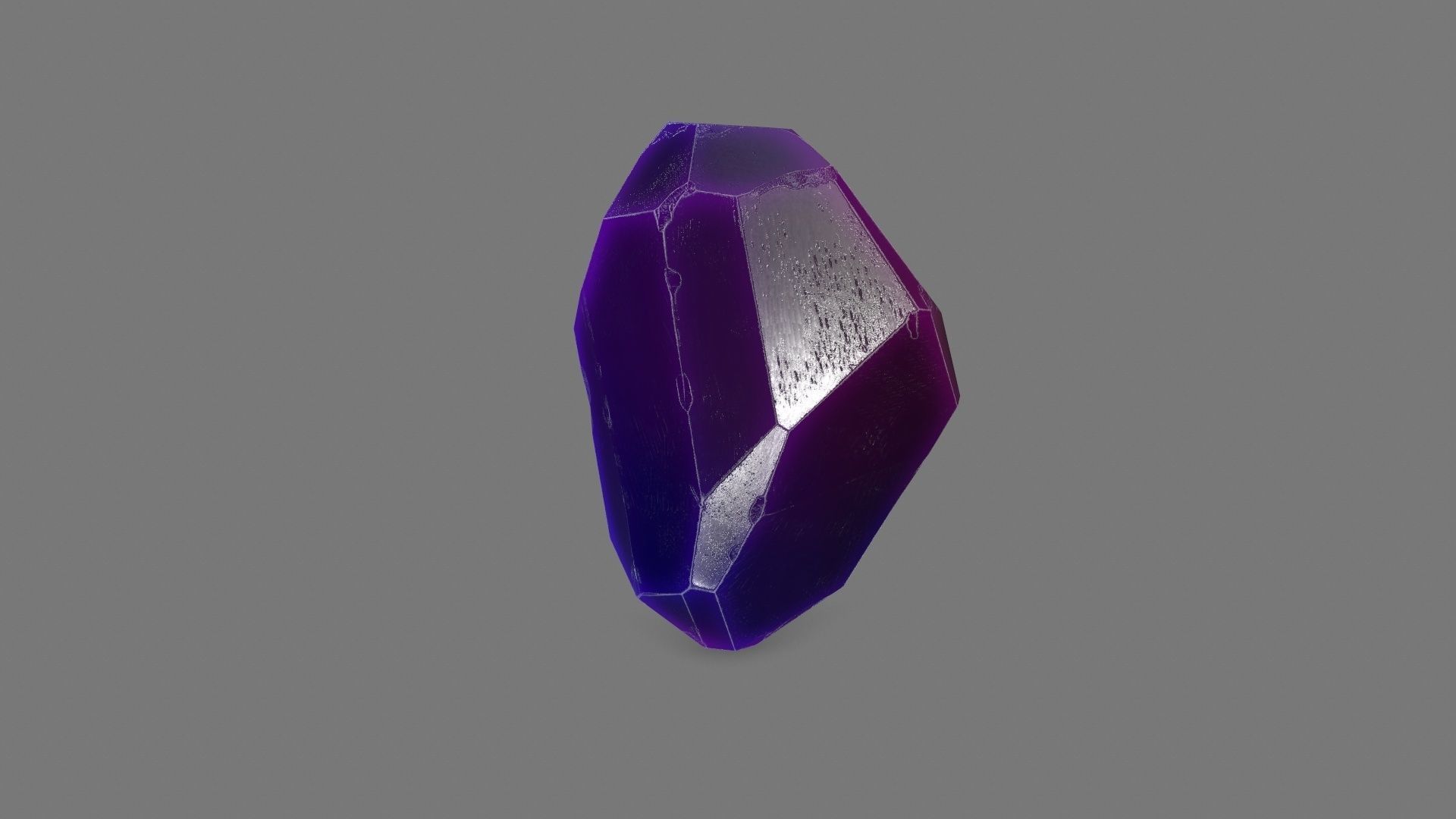 One Crystal Low-poly 3D model_3
