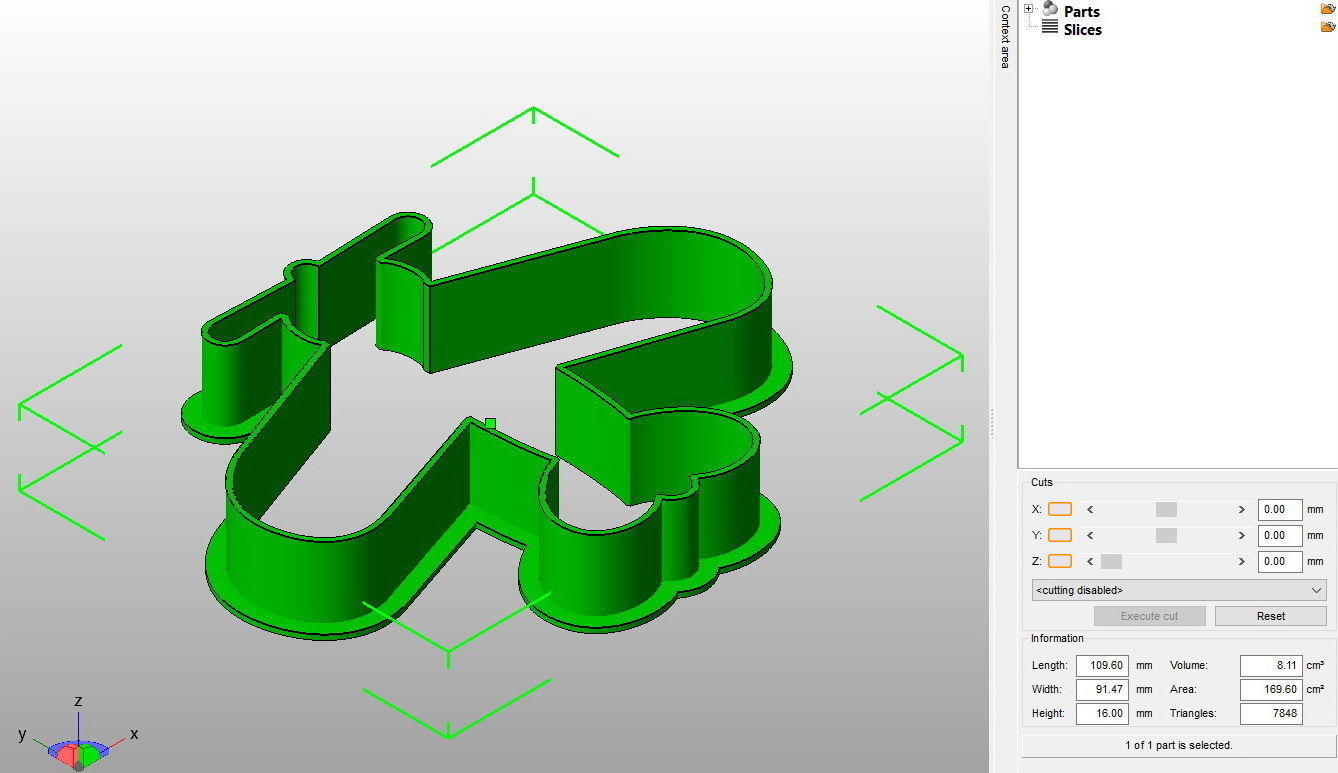 Acrobatic Aircraft Dough Fondant Cookie Cutter 3D print model_2