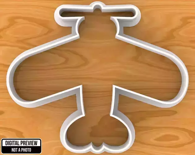 Acrobatic Aircraft Dough Fondant Cookie Cutter